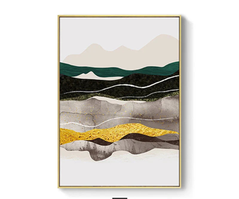 Serene Mountain Abstract Canvas Art for Stylish Spaces