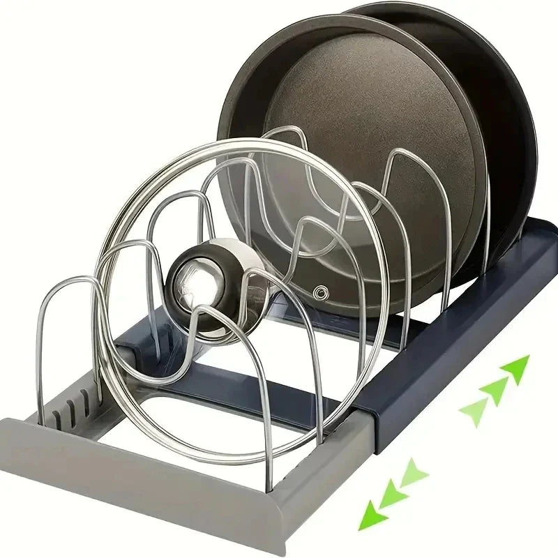 Adjustable and Flexible Pot and Pan Holder | Scratch-Free & Tool-Free
