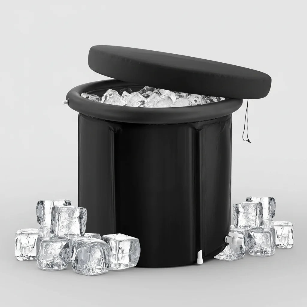 Cold Plunge Tub for Adults - Portable Ice Bath with Insulated Design, Cover & Carry Bag