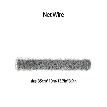 Hexagonal Wire Mesh - Galvanized Finish - 10 m Roll - Mesh Size 2.5 × 1.5 cm
