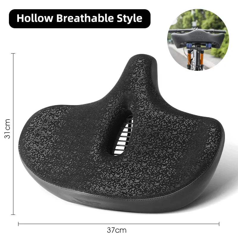 Ergonomic Wide Bicycle Seat – Shock-Absorbing Comfort for Urban and Trail Riding