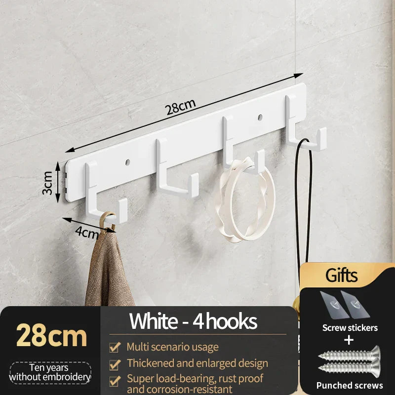 Wall and Door Coat Hooks – Aluminum Hangers for Entryway and Closet, Space-Saving and Durable