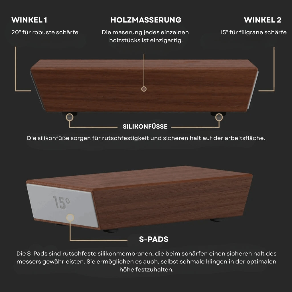Diamond-Coated Knife Sharpener with Magnetic Angle Guide for Chefs