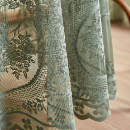 Elegant Floral Lace Round Table Cover