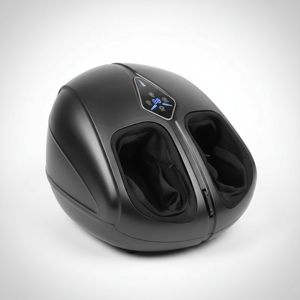 Foot Massager with Heat and Air Compression – 4 Modes, 5 Intensities, Remote Control