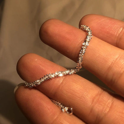 Liquid Silver Bracelet – 925 Sterling Silver Water-Inspired Wristband
