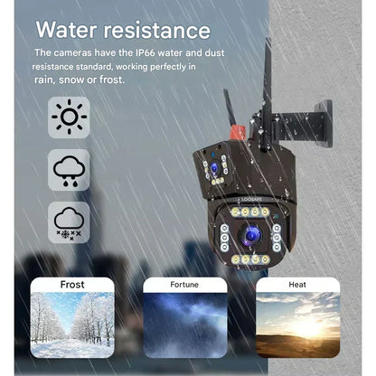 Eco-Friendly Solar-Powered Security Camera with Dual Lenses