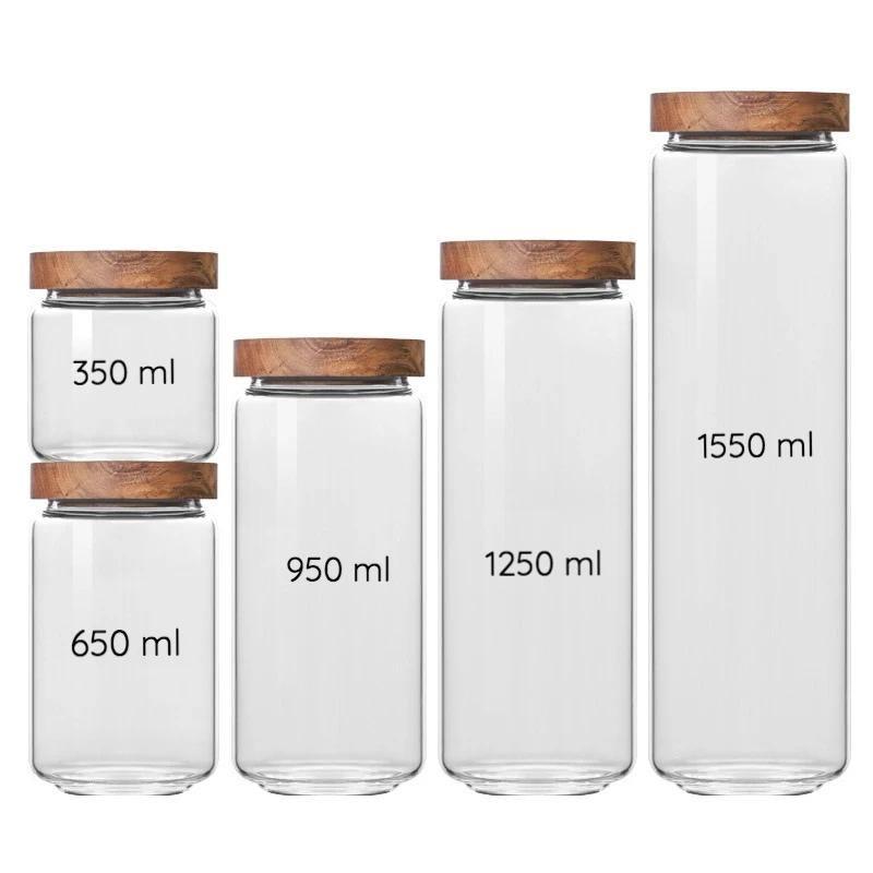 Stackable Airtight Glass Storage Containers for Kitchen Organization