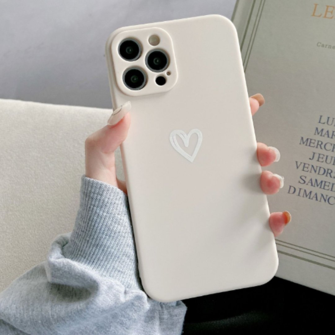 Shockproof Silicone Heart Design Case for iPhone
