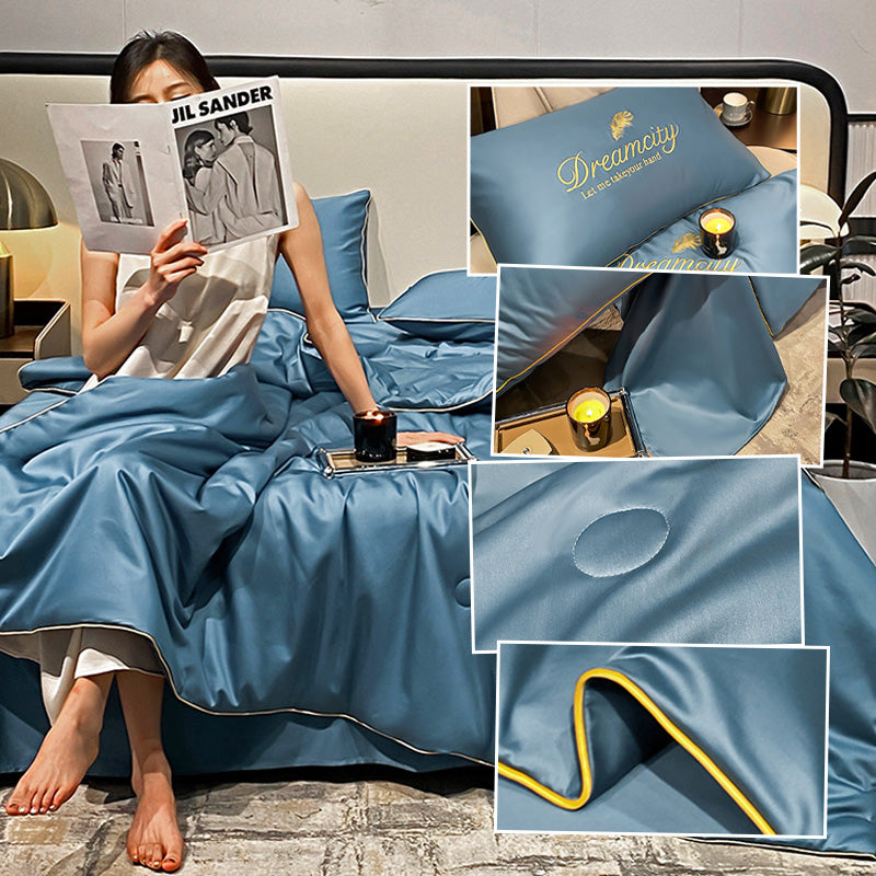 Cozy Summer Bedspread in Lightweight Silk Fabric