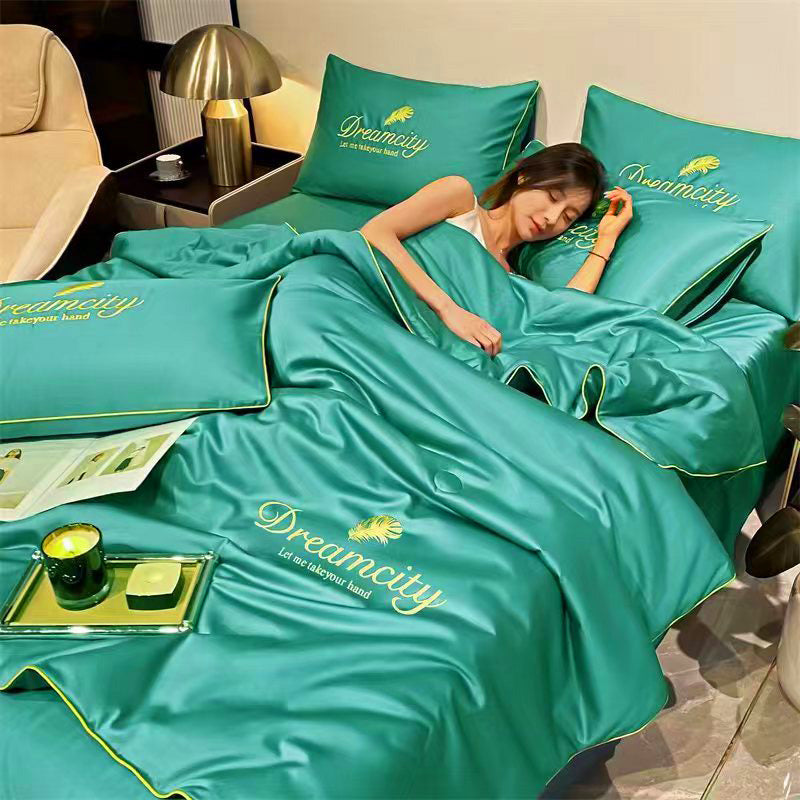 Cozy Summer Bedspread in Lightweight Silk Fabric