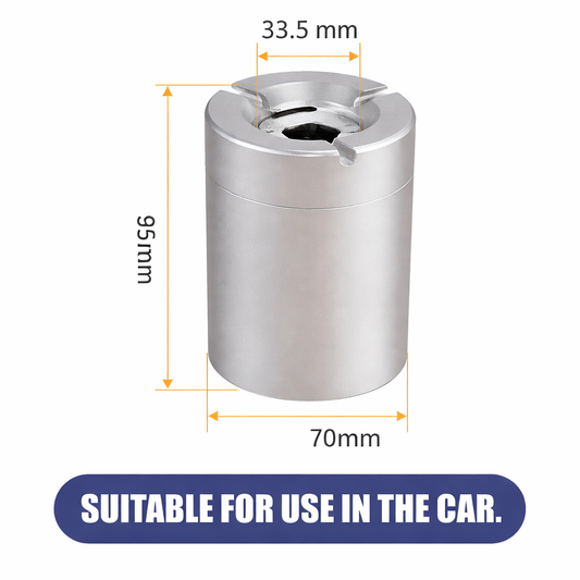 360-Degree Stainless Steel Ash Container with Secure Lid