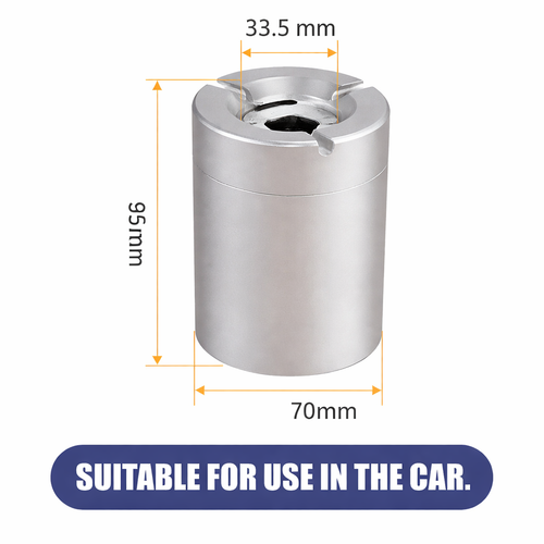 Twist-Lid Ashtray in Stainless Steel – 360° Design