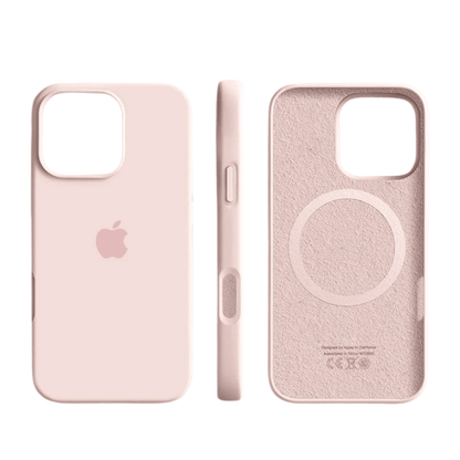 Slim Shock-Absorbing Silicone Case for iPhone with Soft-Touch and Microfiber Lining