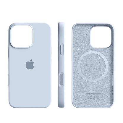 Slim Shock-Absorbing Silicone Case for iPhone with Soft-Touch and Microfiber Lining