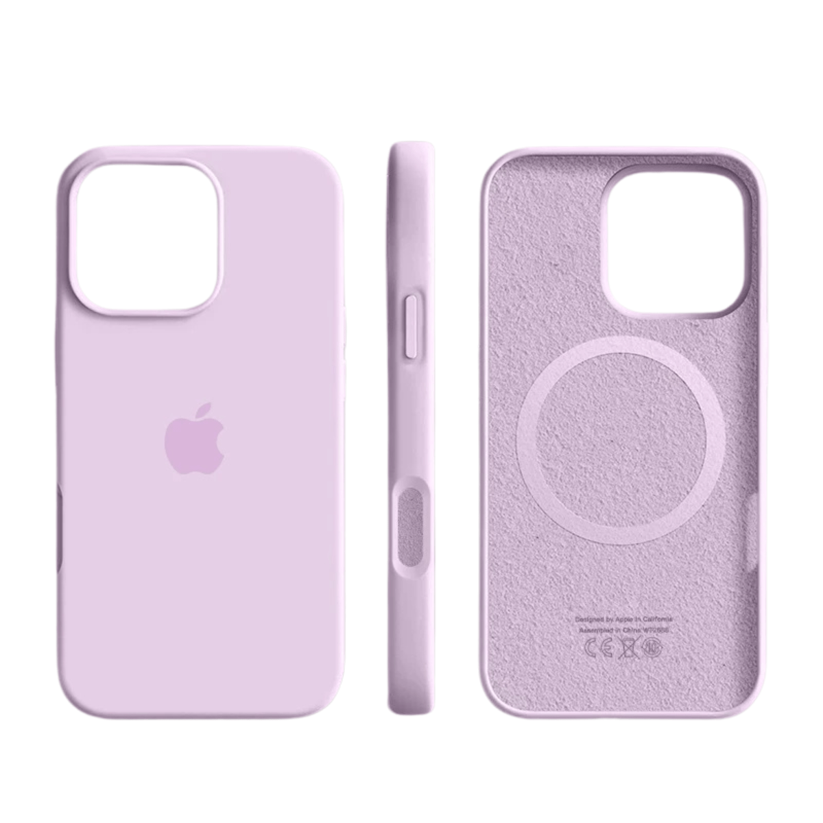 Slim Shock-Absorbing Silicone Case for iPhone with Soft-Touch and Microfiber Lining