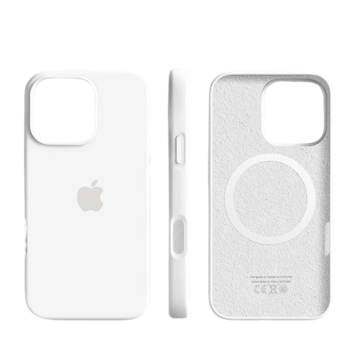 Slim Shock-Absorbing Silicone Case for iPhone with Soft-Touch and Microfiber Lining