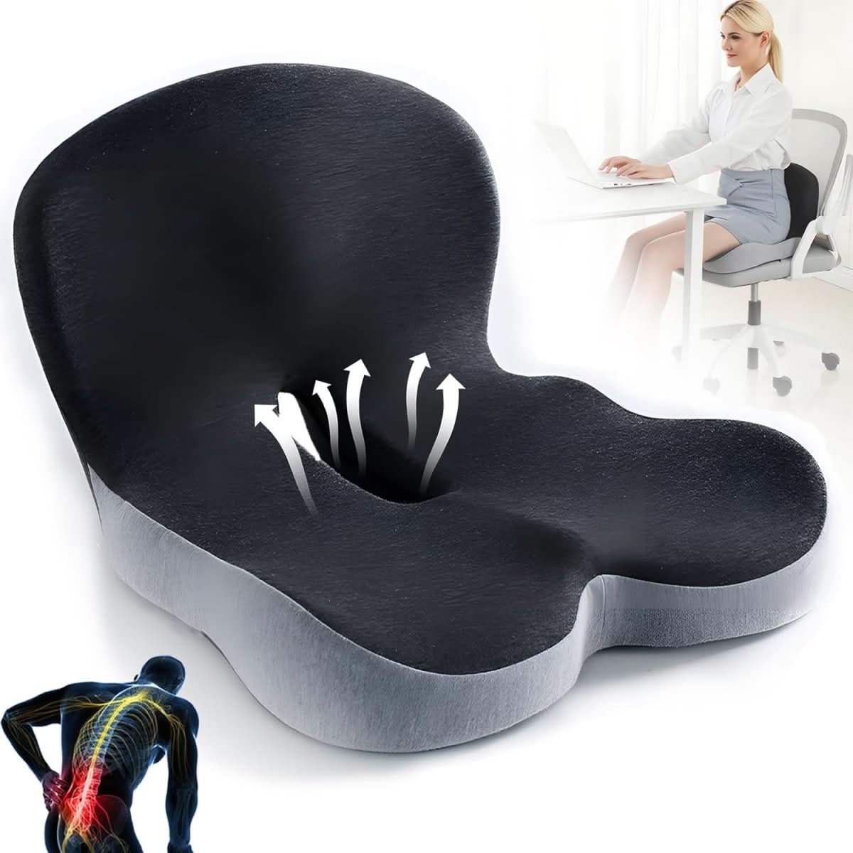 ComfortFit Memory Cushion – Ultimate Support for All-Day Sitting
