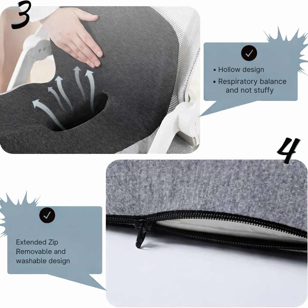 ComfortFit Memory Cushion – Ultimate Support for All-Day Sitting