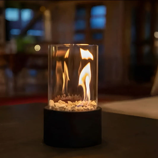 Smokeless Tabletop Fireplace for Elegant Indoor and Outdoor Use