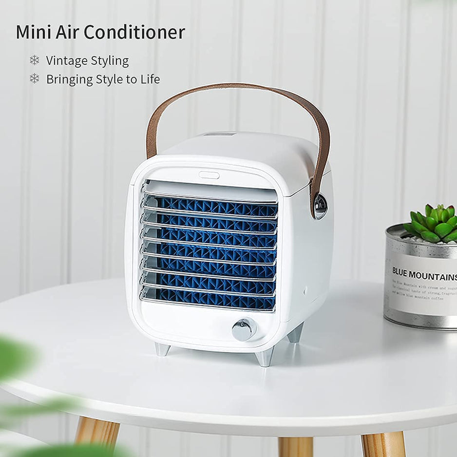 Mini Air Cooler - 3-in-1 Cooling, Humidifying & Purifying for Home and Travel