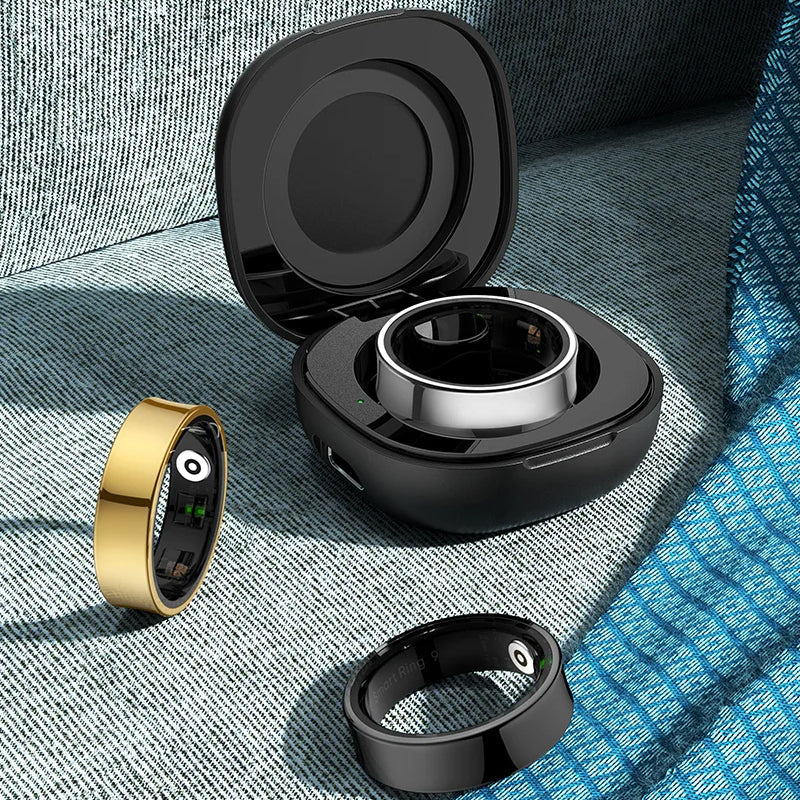 Health Monitoring Ring - Heart Rate, SpO₂, Skin Temperature, Sleep & Fitness Tracker - Waterproof