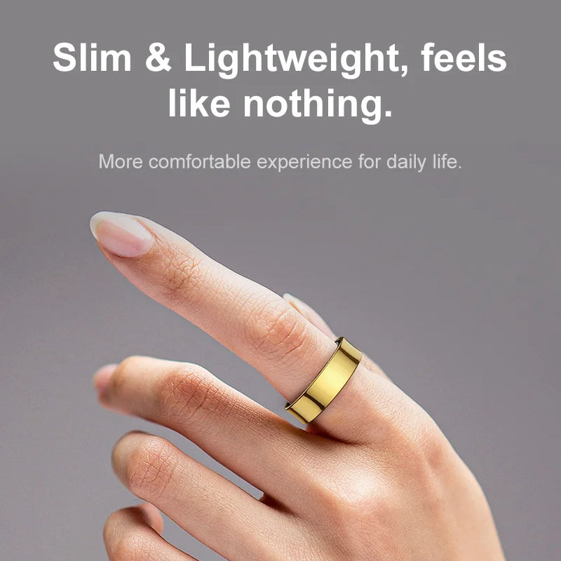 Health Monitoring Ring - Heart Rate, SpO₂, Skin Temperature, Sleep & Fitness Tracker - Waterproof