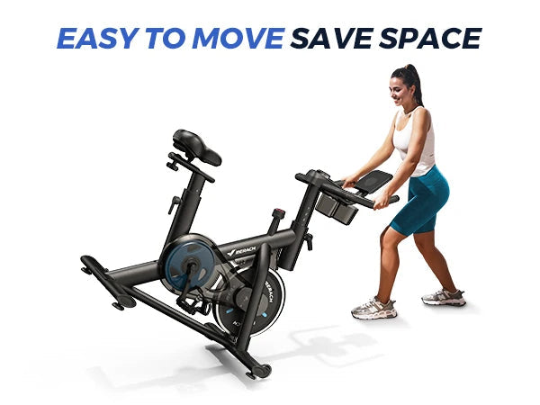 Indoor Cycling Bicycle with 15 lb Flywheel | Bluetooth Sync, Quiet Drive, LED Display & 300 lb Weight Limit