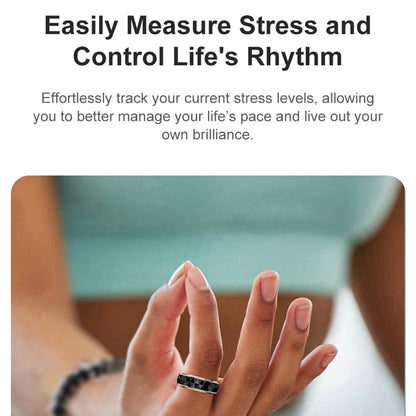 Fitness Tracking Ring with Rotating Spinner | Monitors Heart Rate, Sleep, Activity, 60-Day Battery Life, App Compatibility & Charging Case