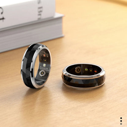Fitness Tracking Ring with Rotating Spinner | Monitors Heart Rate, Sleep, Activity, 60-Day Battery Life, App Compatibility & Charging Case