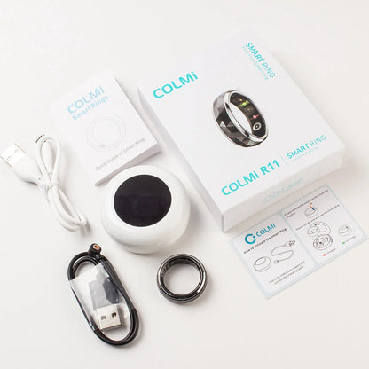Fitness Tracking Ring with Rotating Spinner | Monitors Heart Rate, Sleep, Activity, 60-Day Battery Life, App Compatibility & Charging Case
