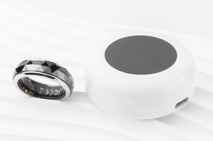Fitness Tracking Ring with Rotating Spinner | Monitors Heart Rate, Sleep, Activity, 60-Day Battery Life, App Compatibility & Charging Case