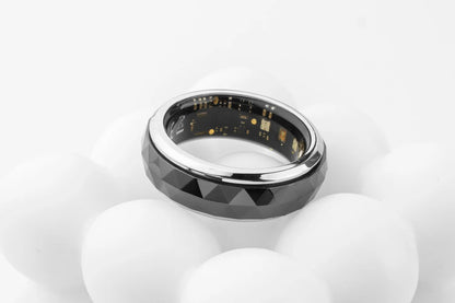 Fitness Tracking Ring with Rotating Spinner | Monitors Heart Rate, Sleep, Activity, 60-Day Battery Life, App Compatibility & Charging Case