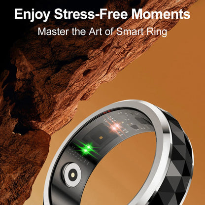 Fitness Tracking Ring with Rotating Spinner | Monitors Heart Rate, Sleep, Activity, 60-Day Battery Life, App Compatibility & Charging Case