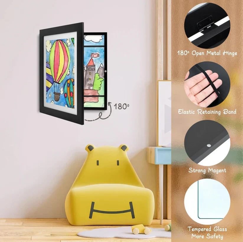 Magnetic Frame for Creative Display of Children's Artwork