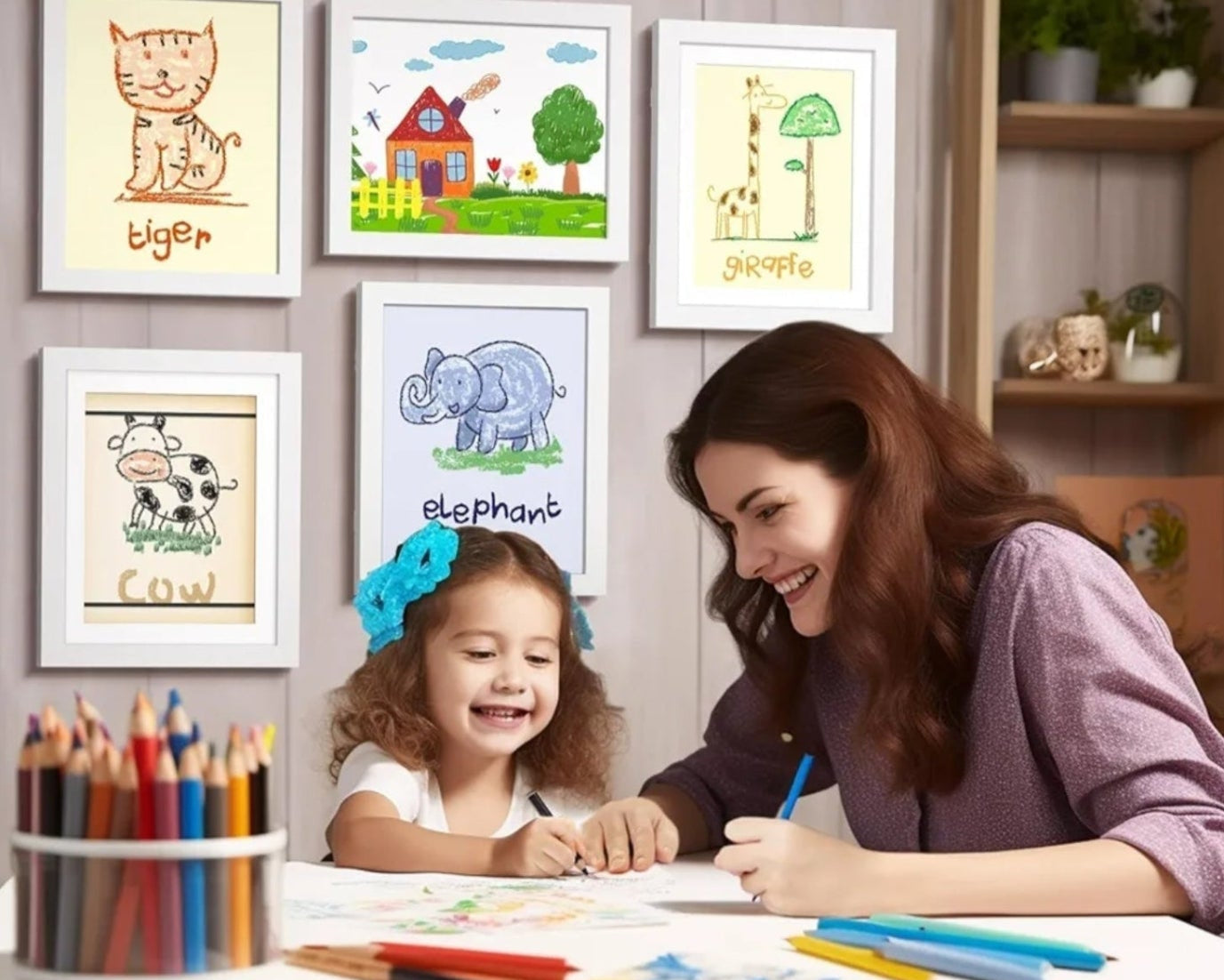 Magnetic Frame for Creative Display of Children's Artwork