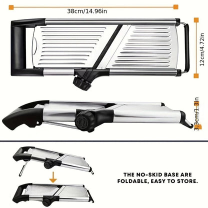 Vegetable Cutter with Adjustable Mandoline Slicer for Precision Cutting