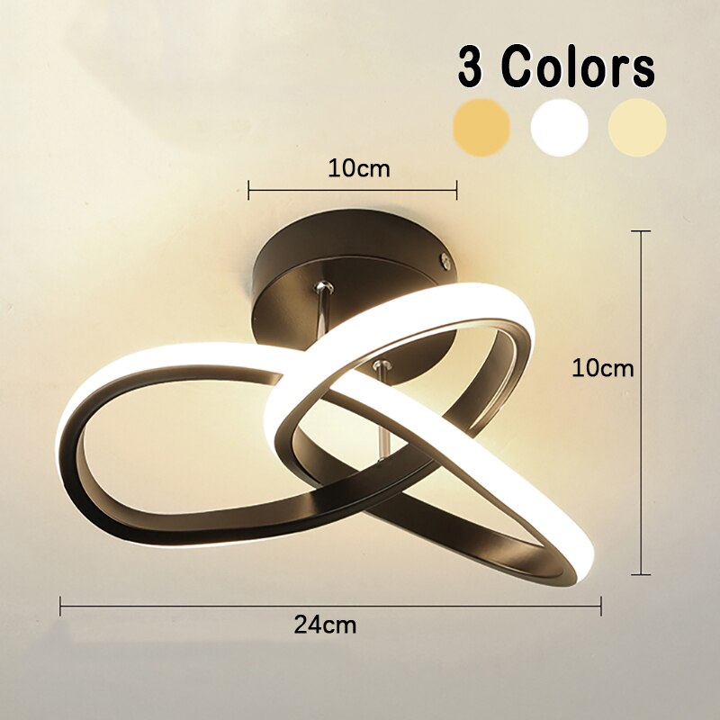 Modern Adjustable LED Ceiling Light with 3 Circular Rings