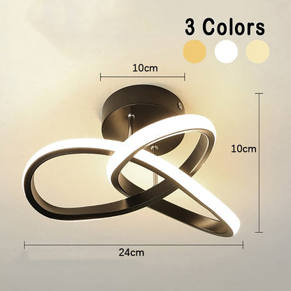 Modern Adjustable LED Ceiling Light with 3 Circular Rings