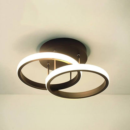 Modern Adjustable LED Ceiling Light with 3 Circular Rings
