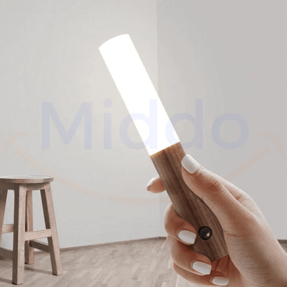 Wireless Wooden Wall Light with Sensor