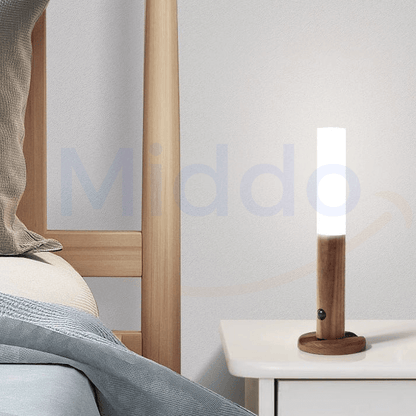 Wireless Wooden Wall Light with Sensor