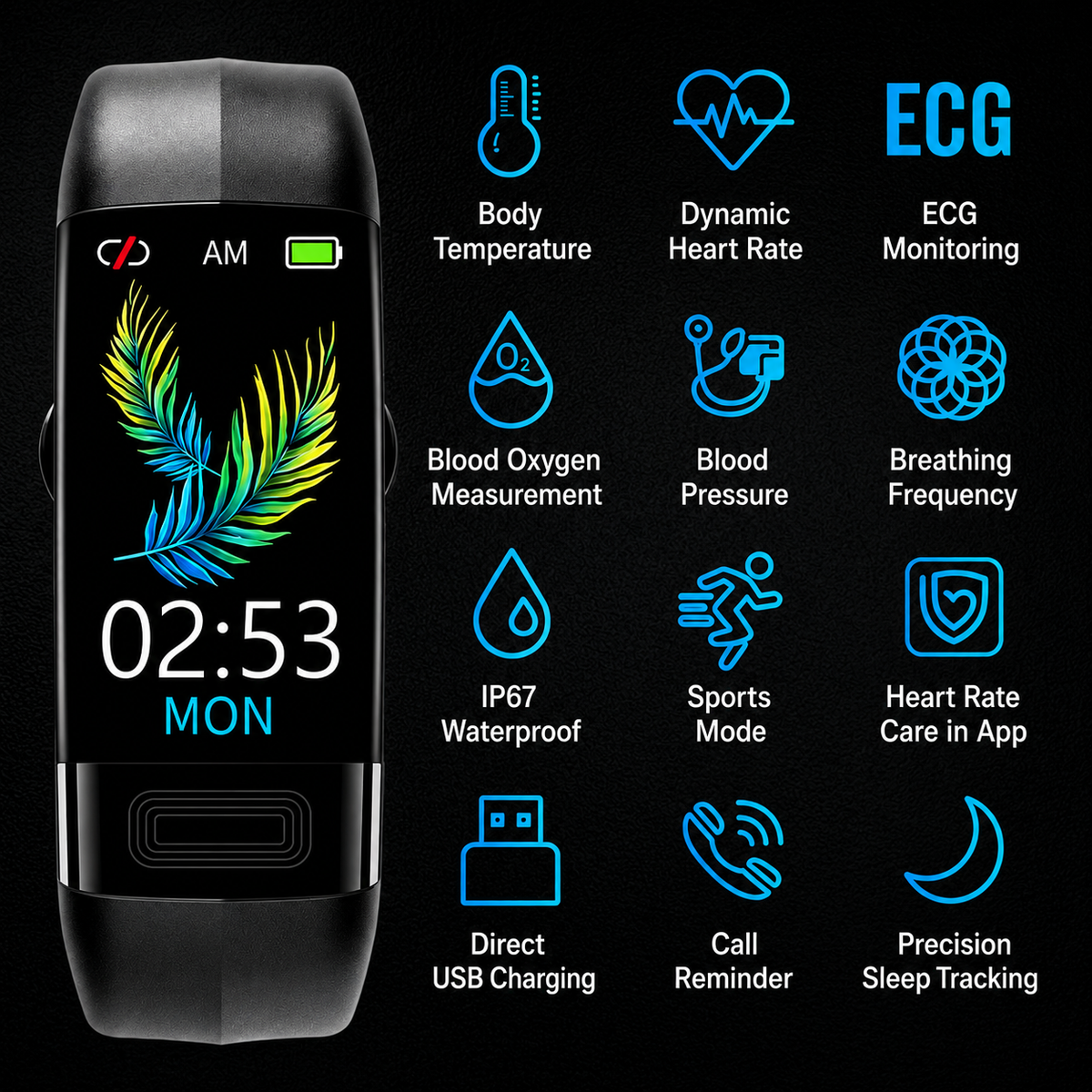 Everyday Health Tracker Smartwatch with EKG & Sleep Insights
