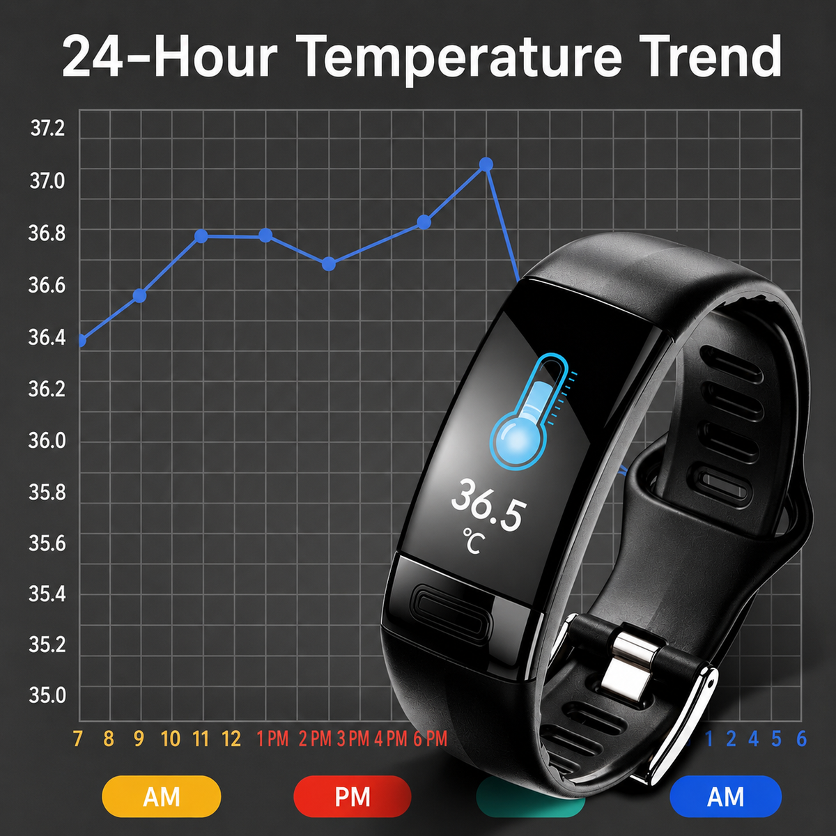 Everyday Health Tracker Smartwatch with EKG & Sleep Insights