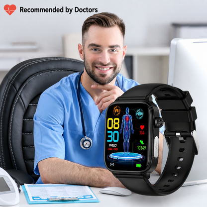 Advanced Health Monitoring Smartwatch with Emergency Alert