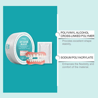 ConfidenceSmile™ Silicone Denture Kit – Enjoy a Pain-Free, Secure Smile All Day