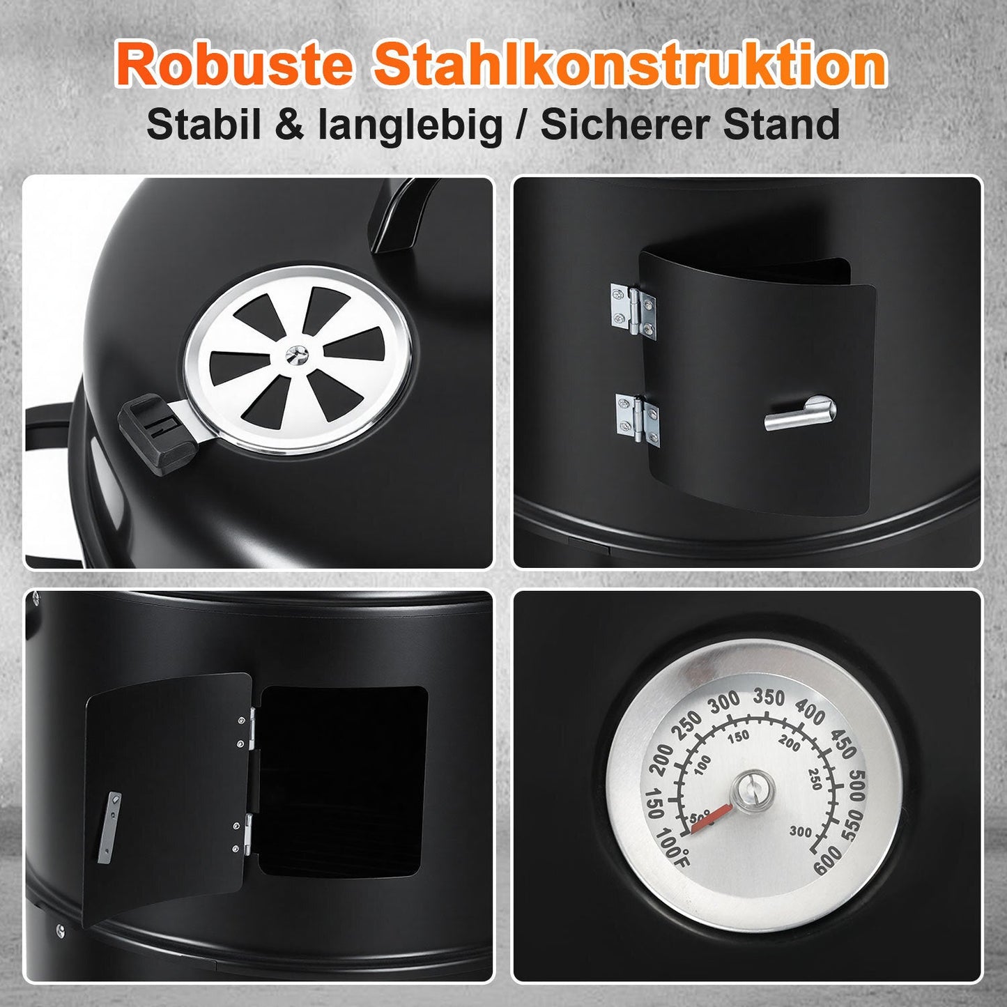 2-Tier 3-in-1 Smoking Oven for Smoker Use