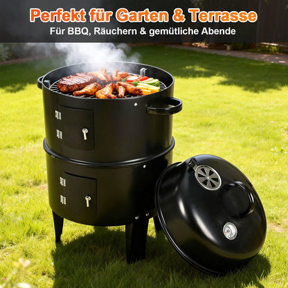 2-Tier 3-in-1 Smoking Oven for Smoker Use