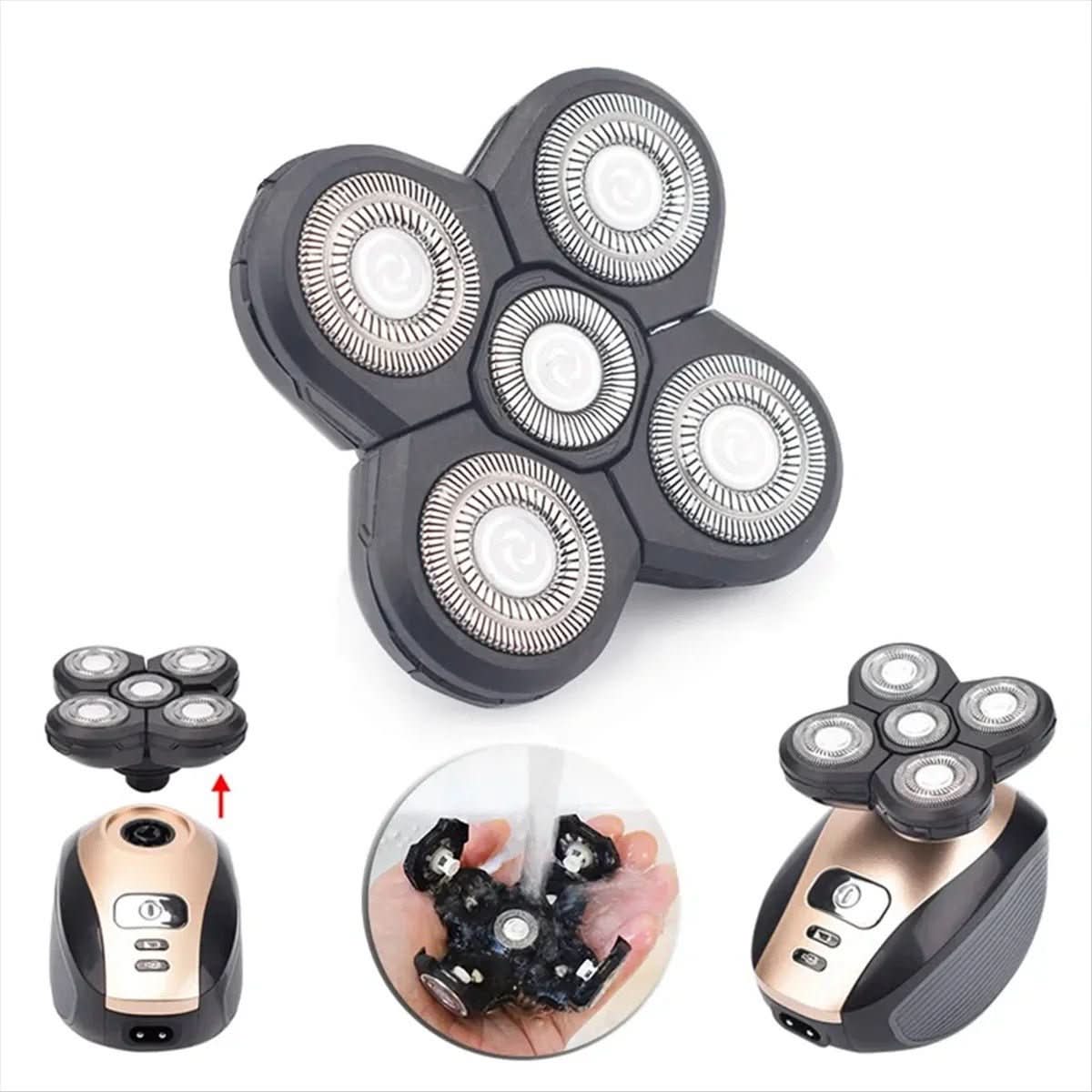 Electric Shaver with Floating Blades - Versatile Grooming Tool