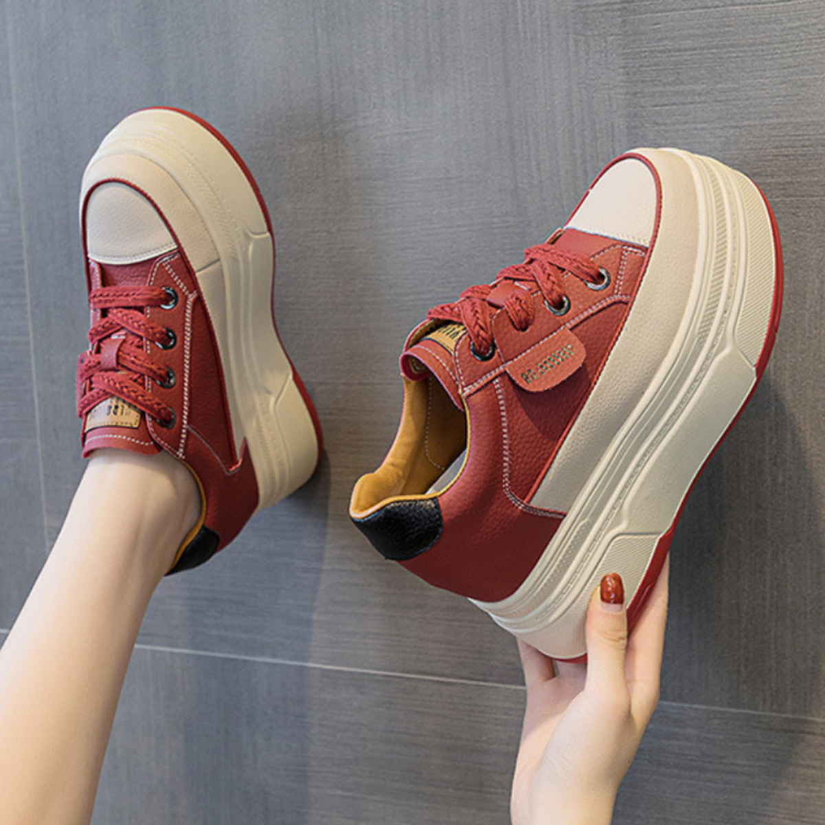 Elevator Shoes with 9 cm Platform Height for Contemporary Women